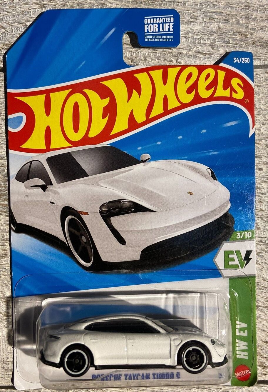 2026 Hot Wheels #34 Porsche Taycan Turbo S WHITE